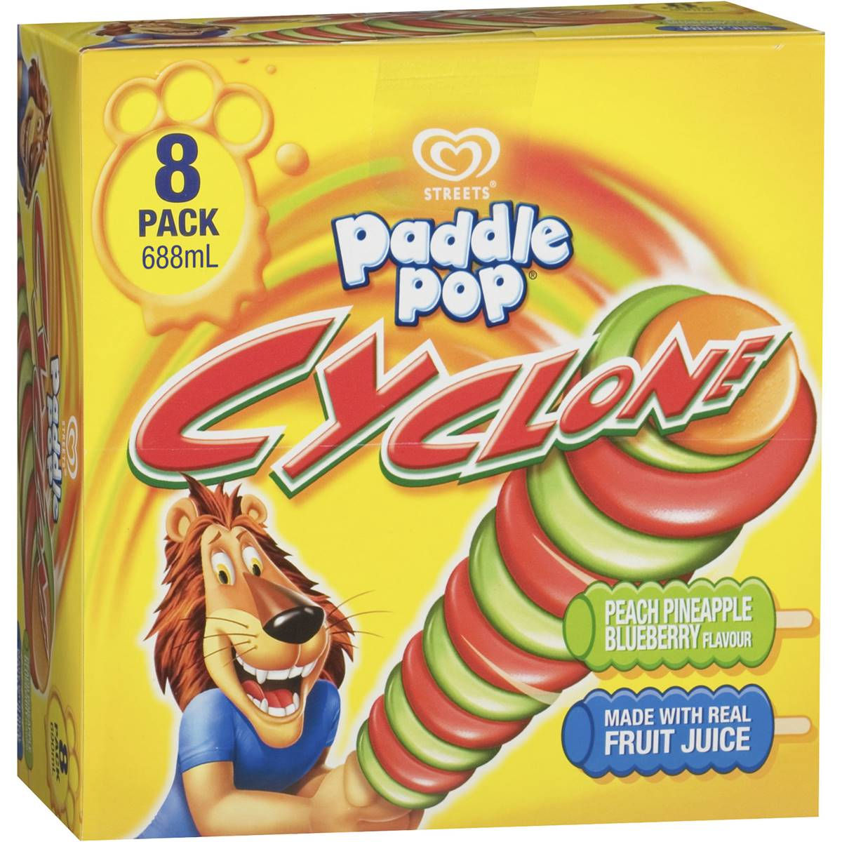 Paddle Pop Water Ice Cyclone 8 pack