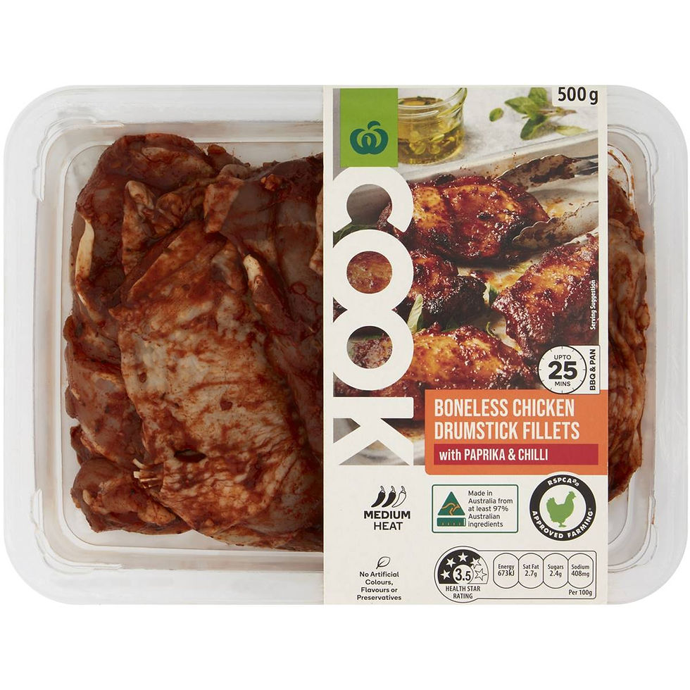 Woolworths Cook Boneless Chicken Fillets Drumstick Paprika & Chilli 500g