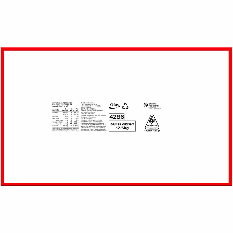 Thumbnail: Coca-cola Classic Soft Drink Multipack Cans 375ml x30 pack