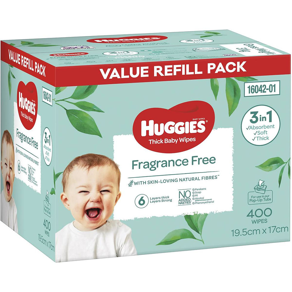 Thumbnail: Huggies Baby Wipes Value Refill Fragrance Free 400 pack