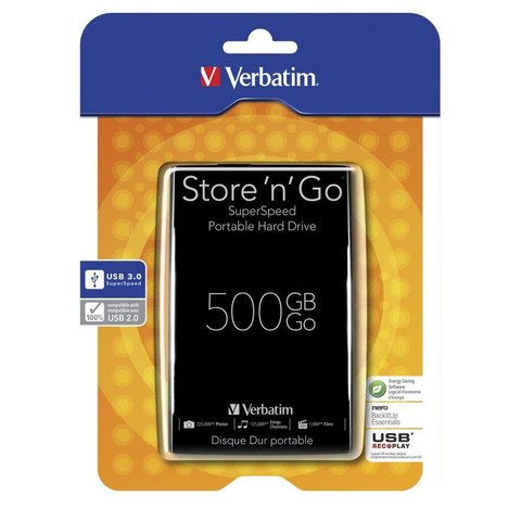 Verbatim Store 'N' Go Superspeed Portable Hard Drive - 500GB