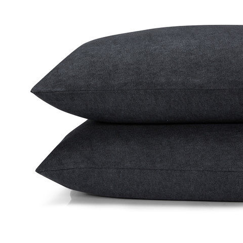 Thumbnail: Marle Cotton Flannelette Sheet Set - King Bed, Dark Grey