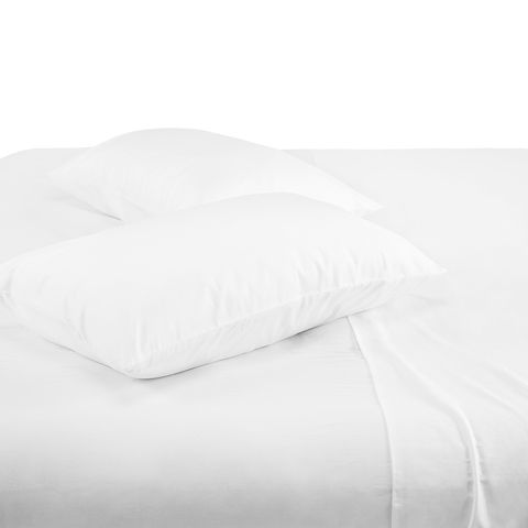 300 Thread Count Bamboo Cotton Sheet Set - Queen Bed, White