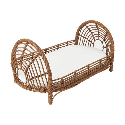 Thumbnail: Faux Rattan Doll Bed