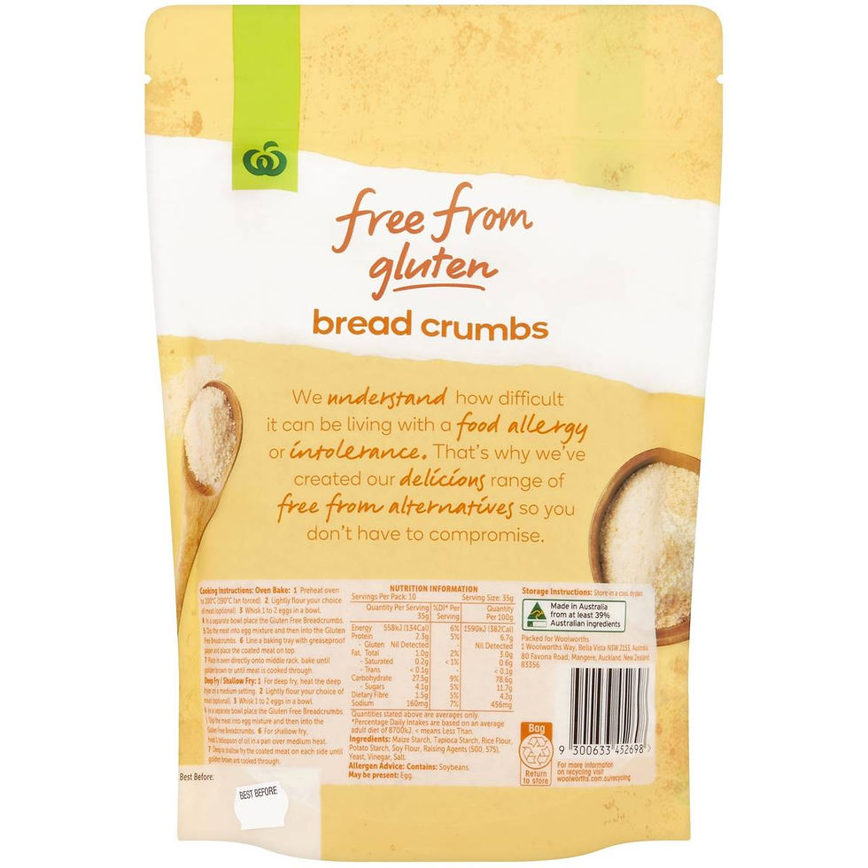 Thumbnail: Woolworths Free From Gluten Breadcrumbs 350g