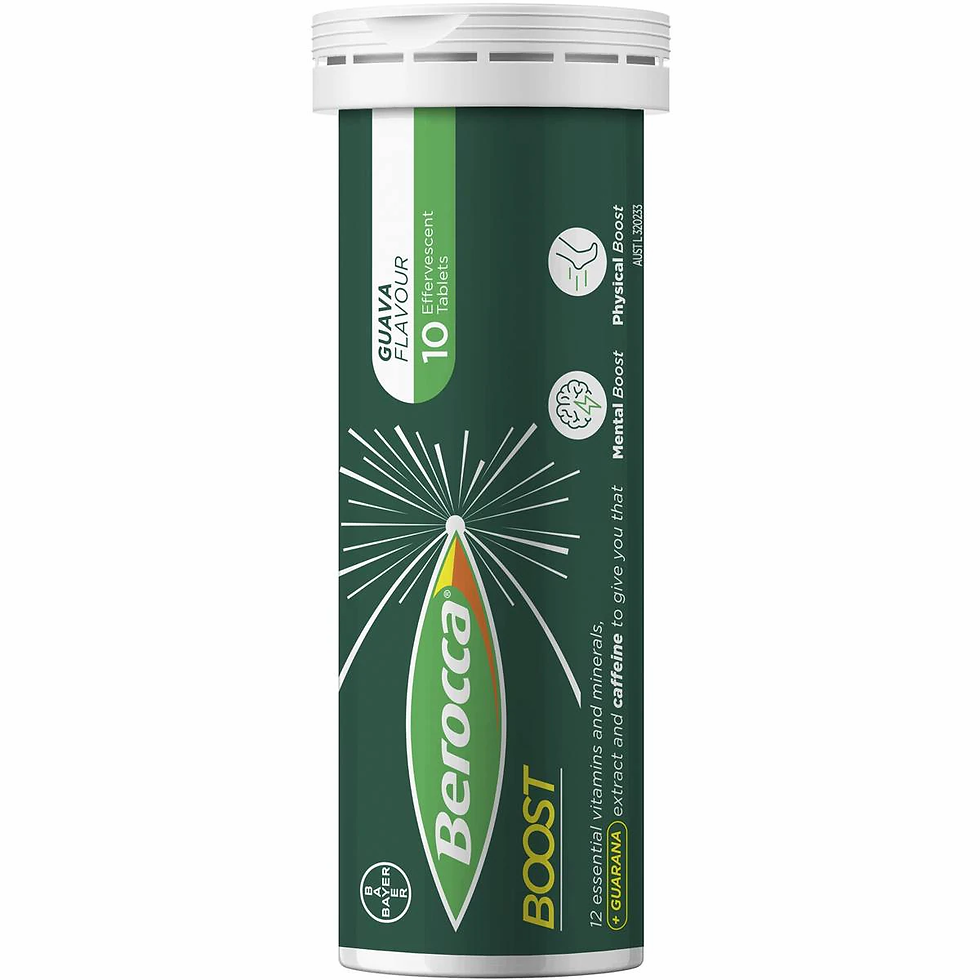 Zula Tablet Berocca Boost Energy Vitamin With Guarana Effervescent Tablets 20 pack ...