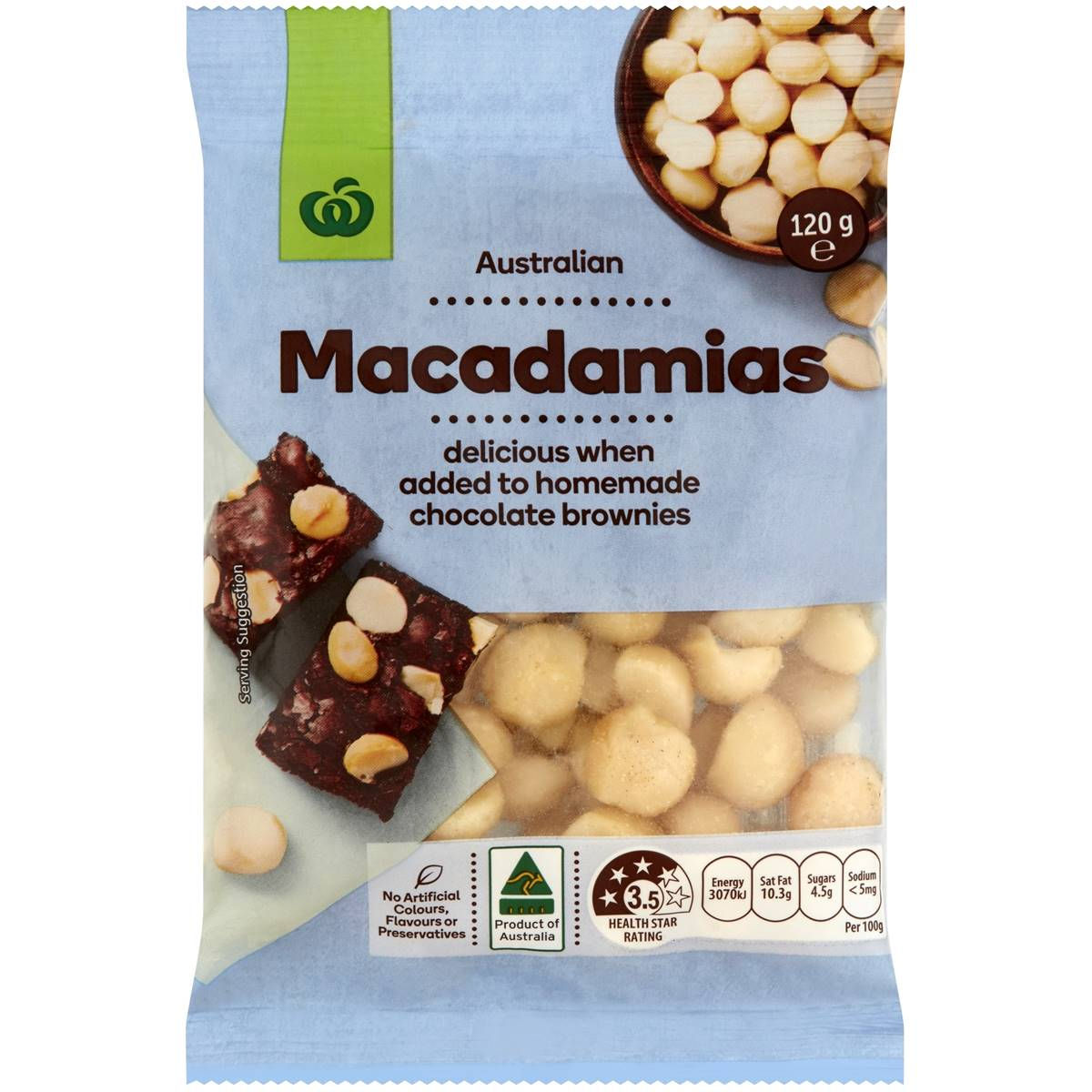 Woolworths Macadamias 120g