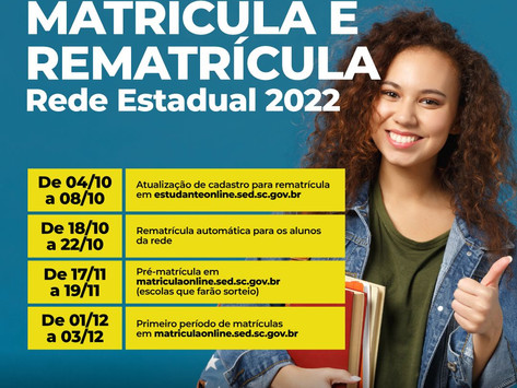 Matrículas e Rematrículas 2022