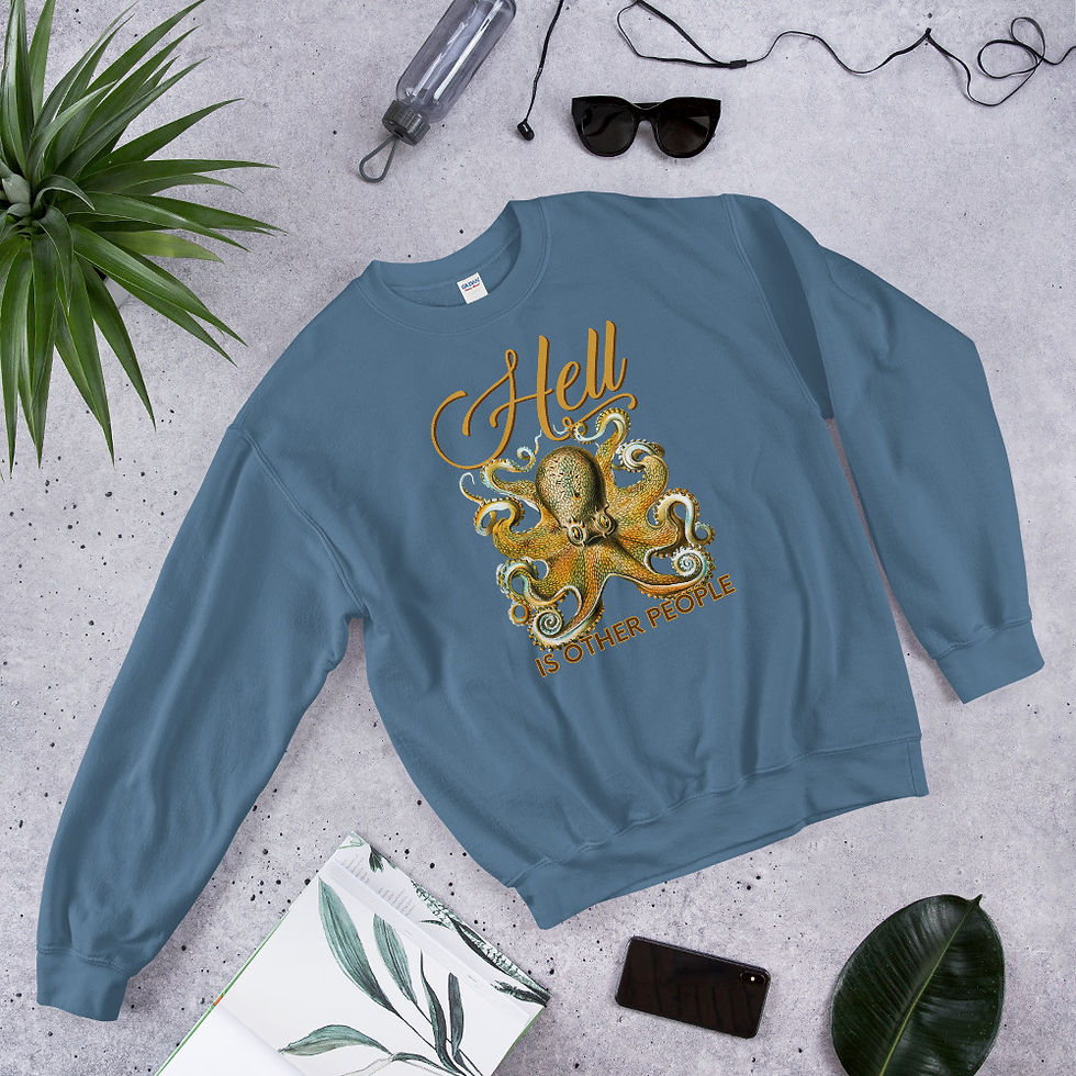 Miniatura: Hell Is Other People Jean Paul Sartre Unisex Sweatshirt
