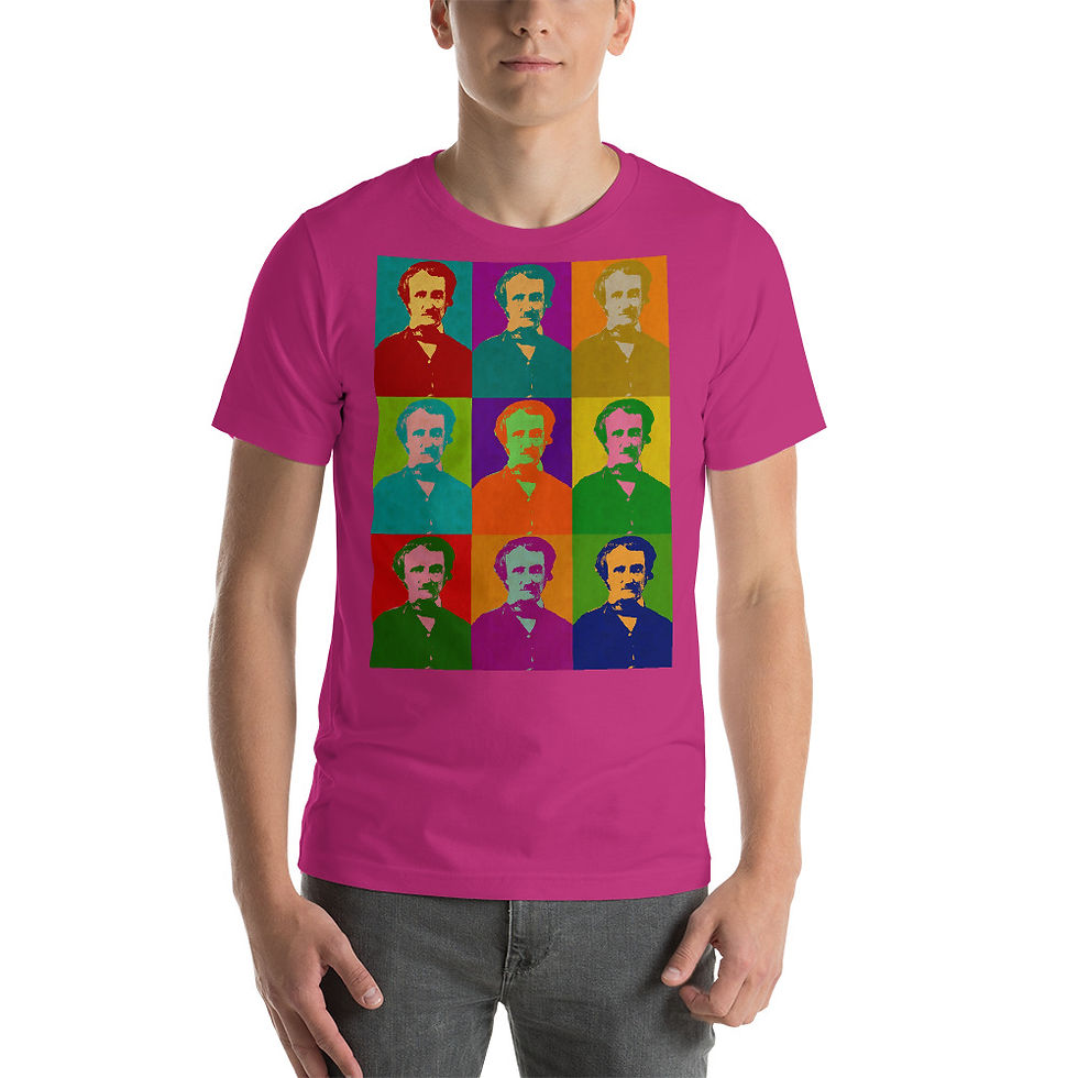 Miniatura: Edgar Allan Poe Pop Art Unisex T-Shirt