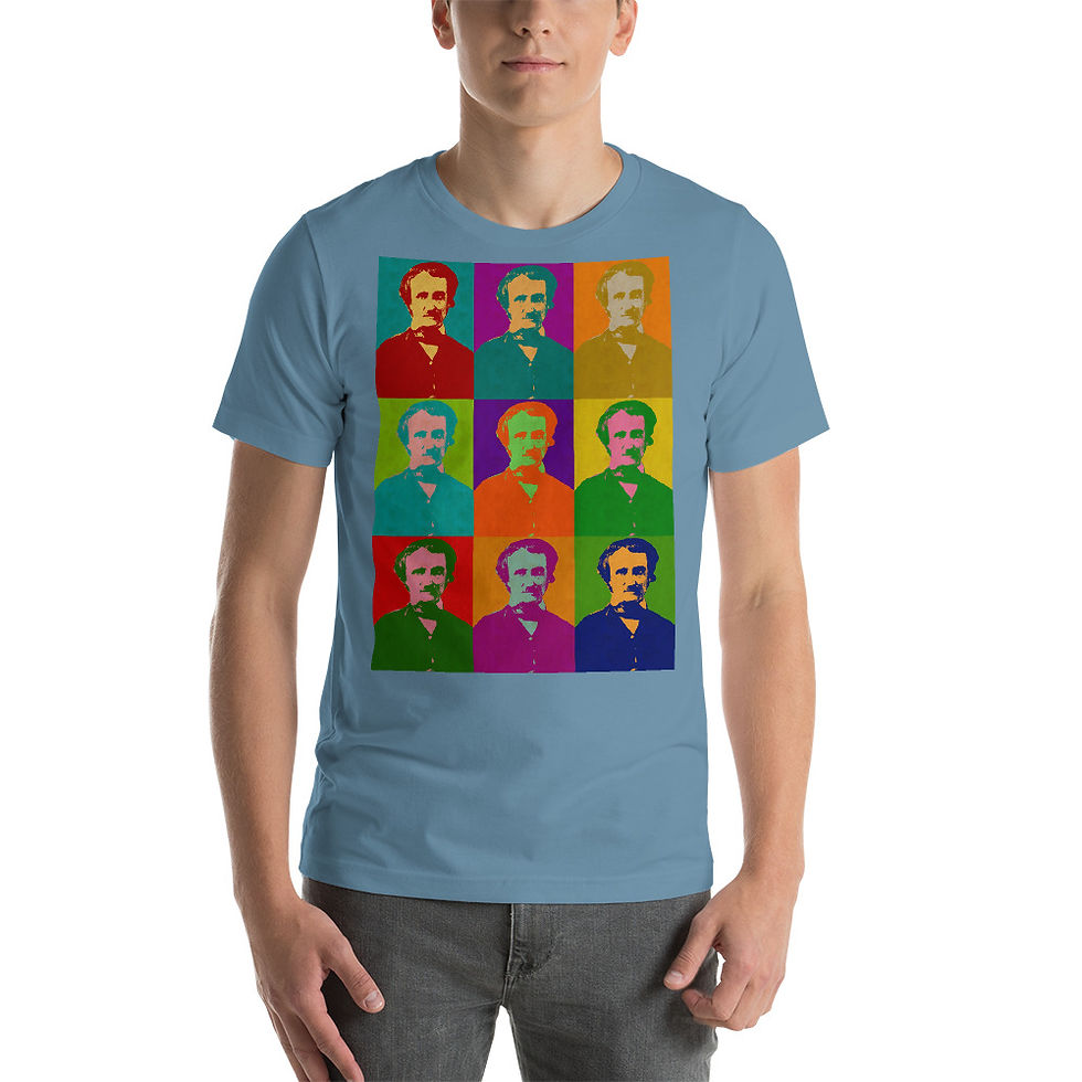 Miniatura: Edgar Allan Poe Pop Art Unisex T-Shirt