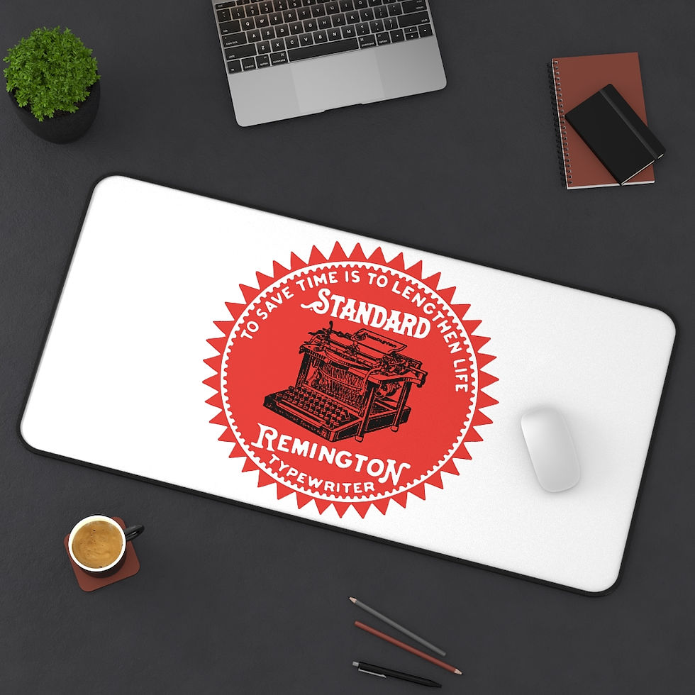 Thumbnail: Remington Typewriter Logo Typewriter Pad & Desk Mat
