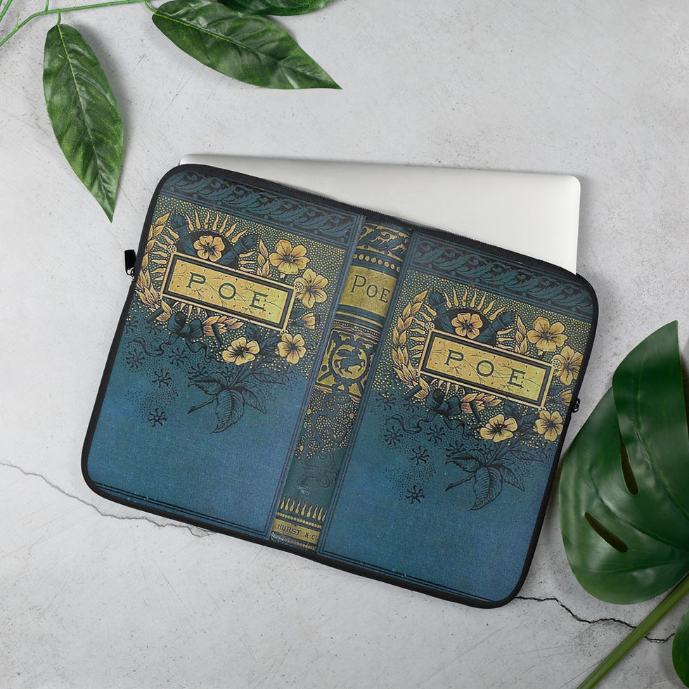Miniatura: Edgar Allan Poe, Hurst & Co. 1882 Victorian Book Cover Laptop Sleeve