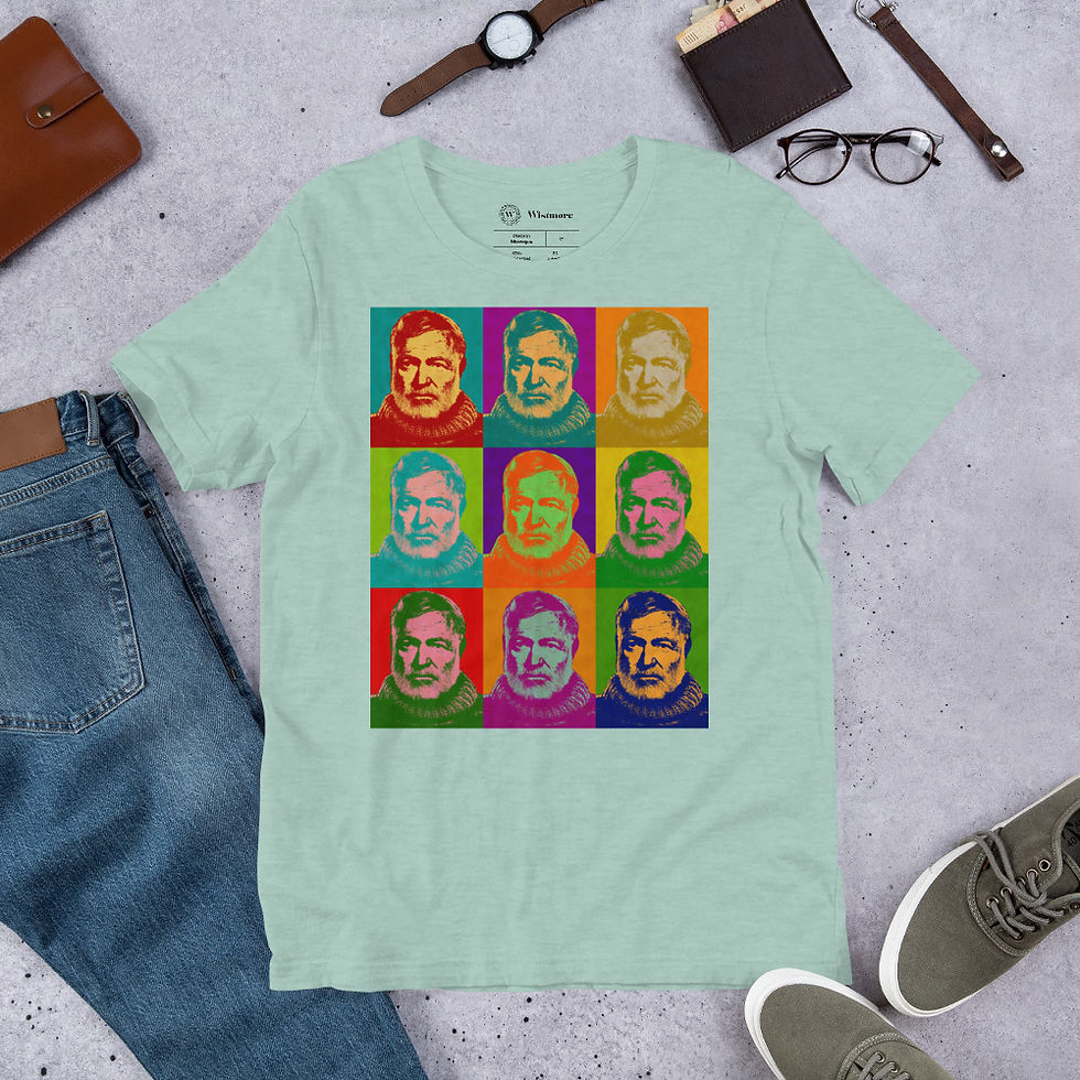 Miniatura: Ernest Hemingway Pop Art Unisex T-Shirt