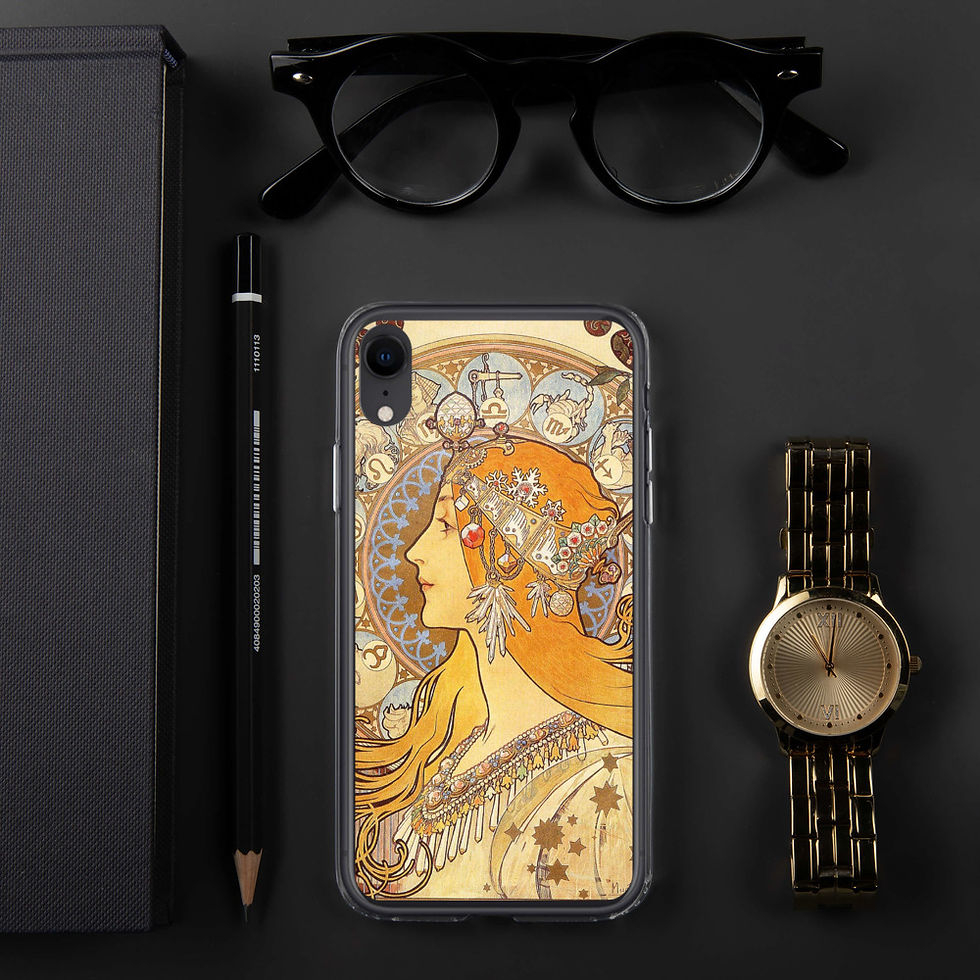 Thumbnail: Alphonse Mucha Zodiaque ("La Plume") iPhone Case