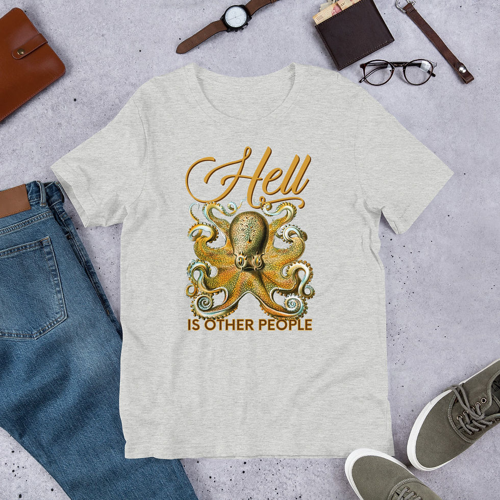 Miniatura: Hell Is Other People Jean Paul Sartre Unisex T-Shirt