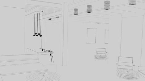 Scene 2 Wireframe Render