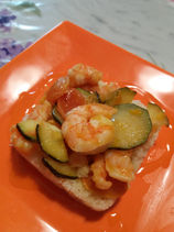 Cous cous con gamberi e zucchine