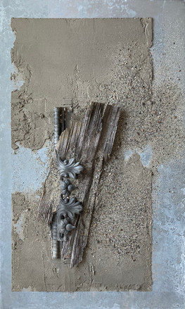 Sans titre sur plaque zinguée