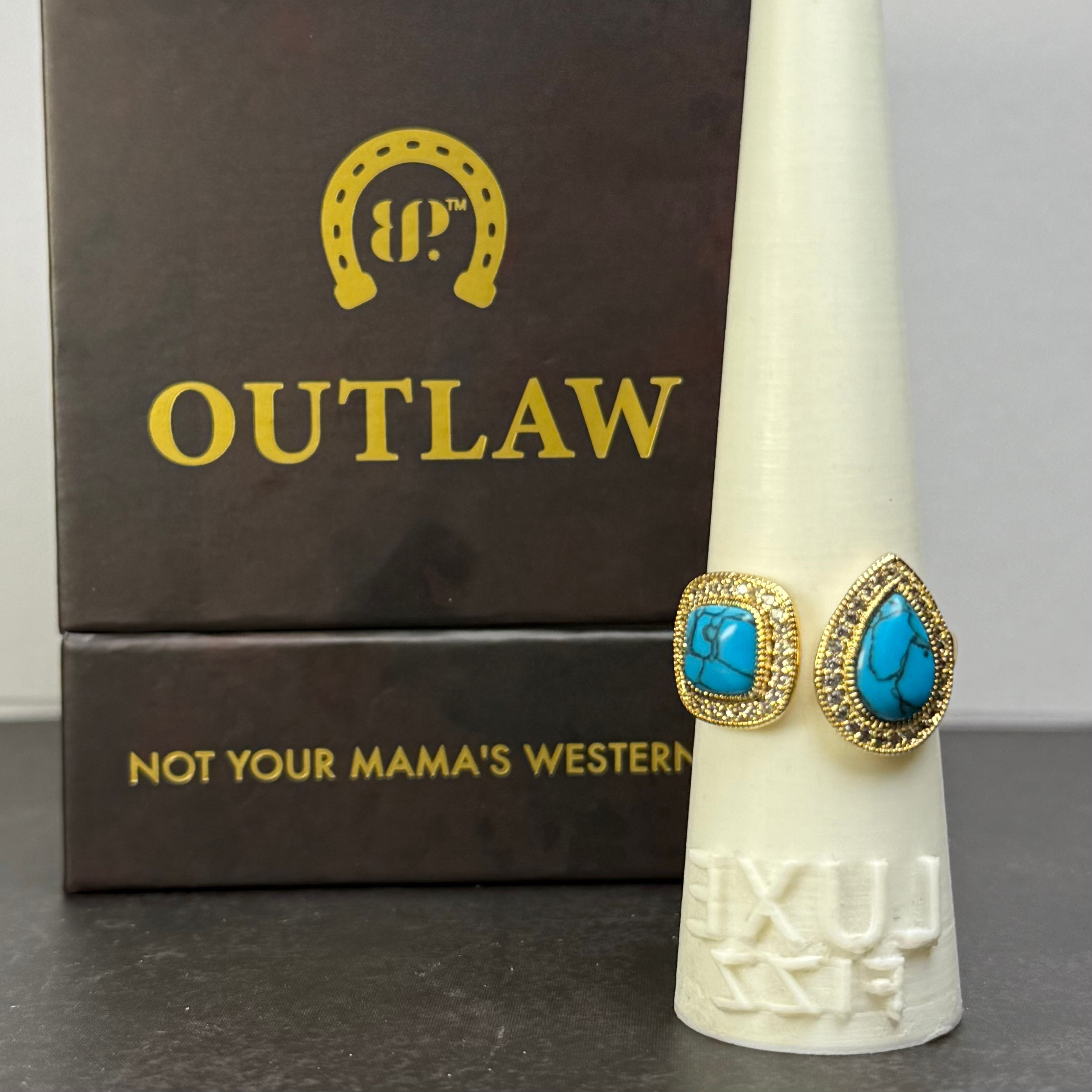 Outlaw Ring Size 9 - “Rust & Rebel” - Gold