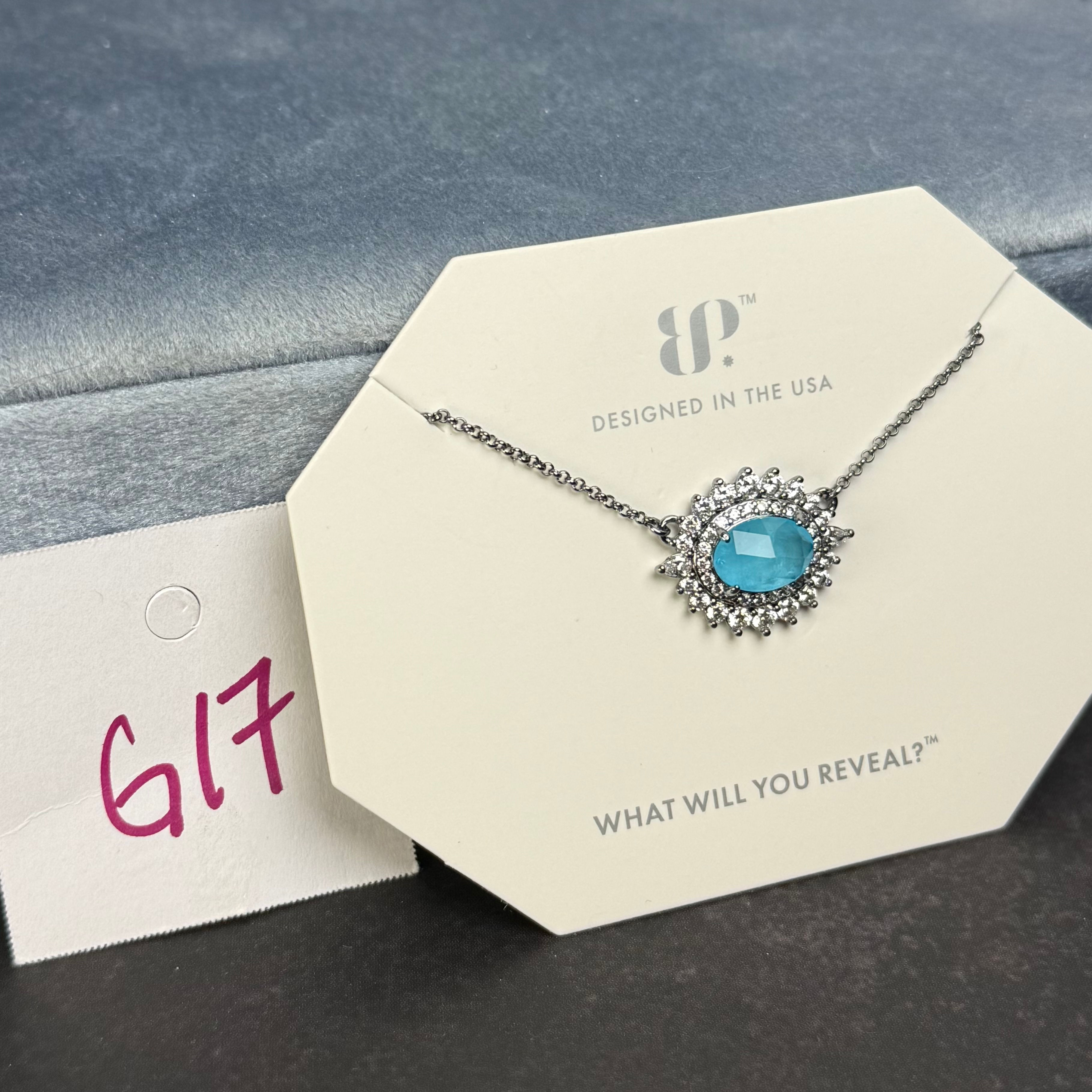 G17 OG Necklace - Ocean Blue Quartz Fusion/Hematite