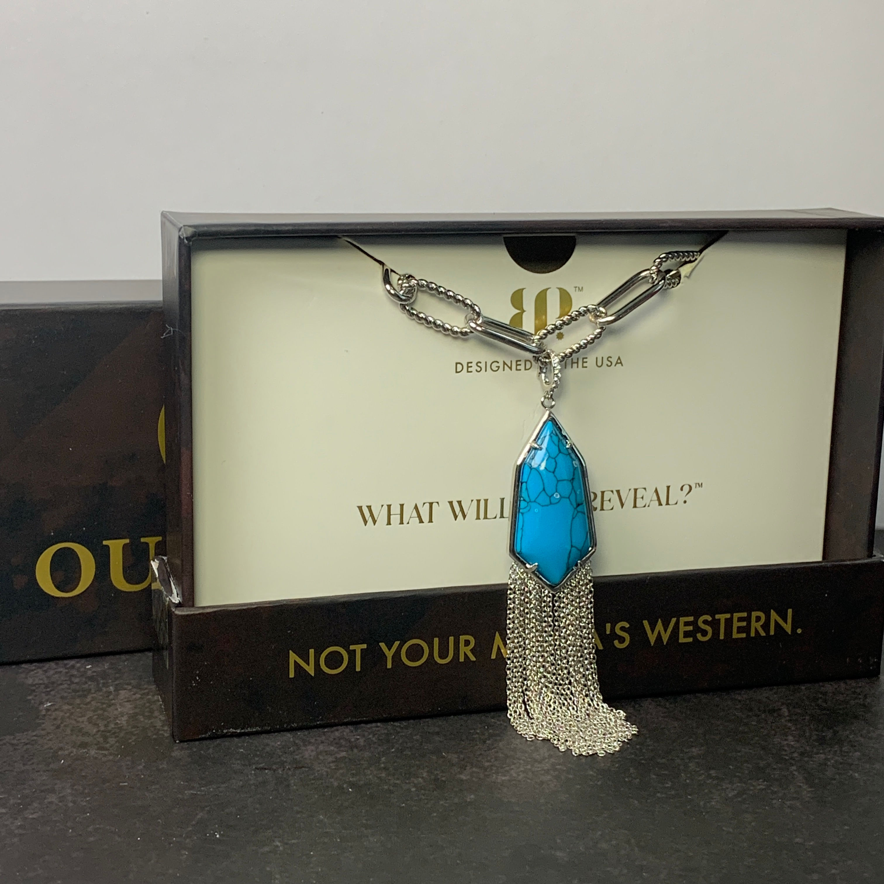 Outlaw Necklace - “Soft Spoken, Sharp Edges” - Rhodium