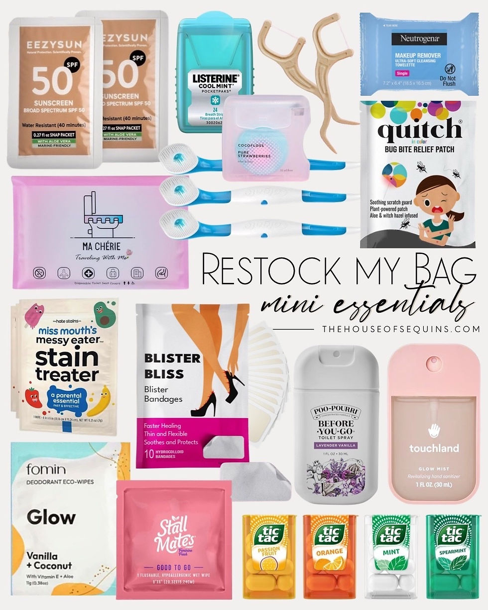 Restock my bag - mini travel essentials