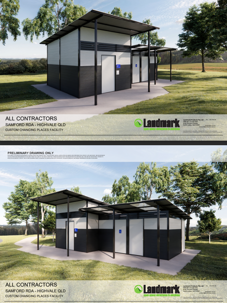 Accessible amenities block at RDA