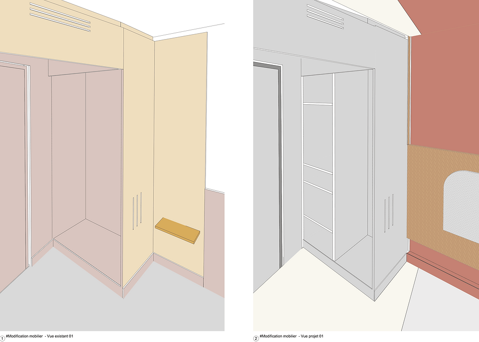 Vue perspective meuble