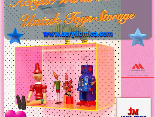 Acrylic Warna Fluorescent Untuk Toys Storage