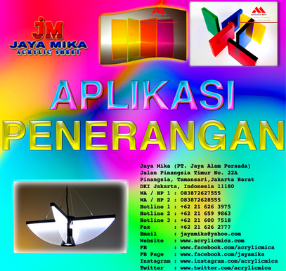 Akrilik Adiwarna Mika Untuk Aplikasi Penerangan Atau LightingÂ
