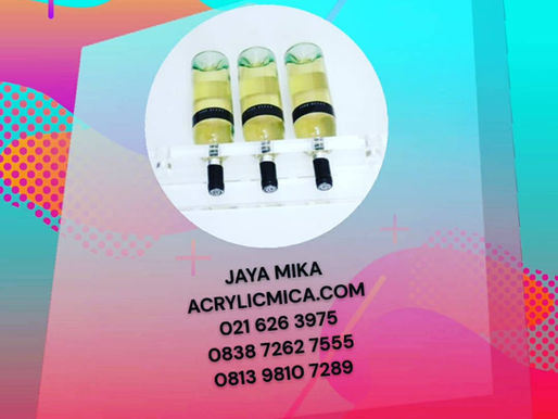 Akrilik 20 mm bening Adiwarna Mika untuk rak botol