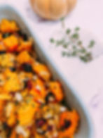 Roasted Butternut Squash with  Cranberries (DF, GF)