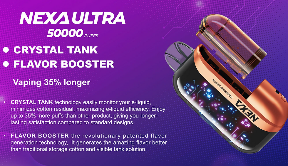 サムネイル： Nexa Ultra （50000 PUFF）ニコパフ 50mg(5％) 20ml