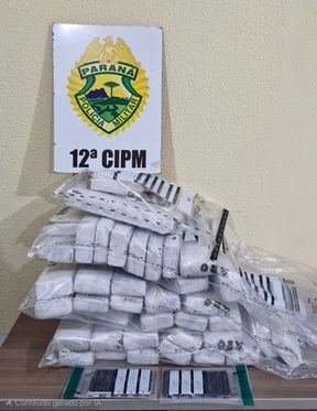 Polícia Militar apreende mais de 31 kg de maconha após perseguição na PRC-280