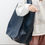 Miniatura: Rretro Big Tote Bag, Solid Color Large-capacity Zipper Shoulder Tote Bags, Multi