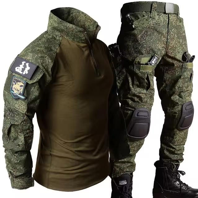 Miniatura: 🎯 ¡CONJUNTO TÁCTICO CAMUFLADO PARA HOMBRE - CAZA Y AVENTURAS! 🌲
