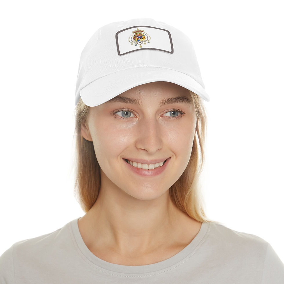 Thumbnail: Kingdom of Two Sicilies Flag Leather Patch Hat