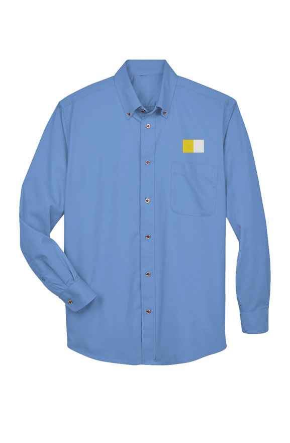 Thumbnail: Papal Zouave Battle Flag Embriodered Mens L/S Button Down