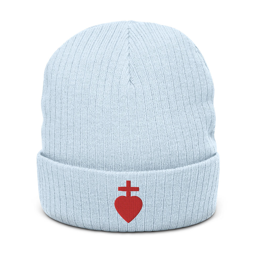 Thumbnail: Vendée Sacred Heart Embroidered Beanie