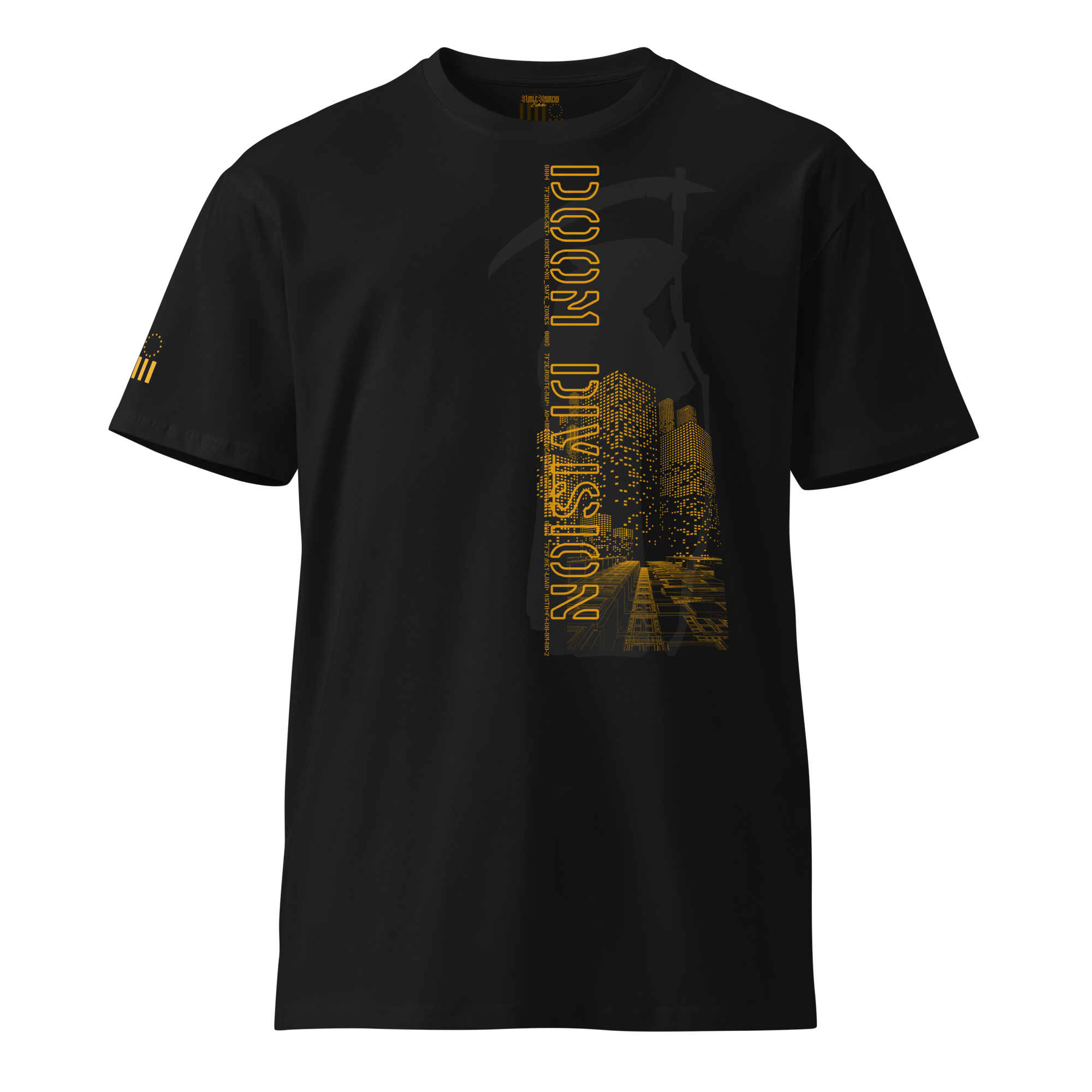 Doom Division Blackout Doc Condit Yellow Premium Collection Tee
