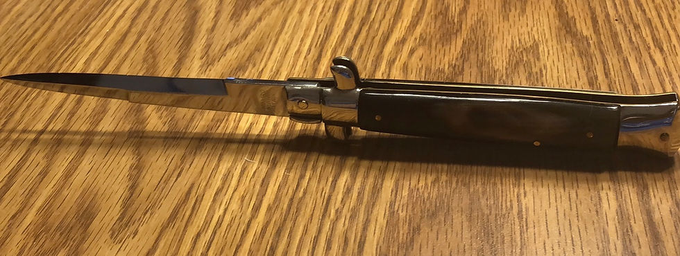 Thumbnail: Mauro Mario Inox Bayonet picklock “8” black horn and 4 blade