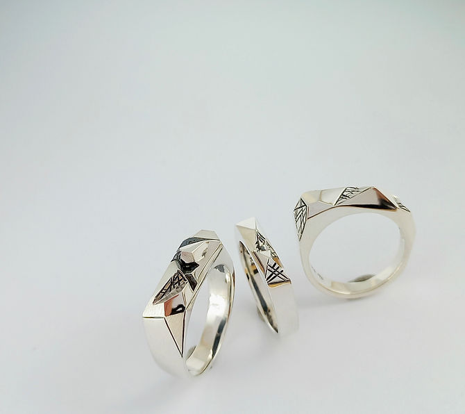 Geometric Silver Rings Cape Town