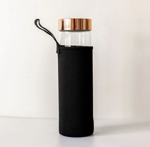 Miniaturbild: Rose Gold Crystal Elixir Water Bottle With Tea Infuser 500ML