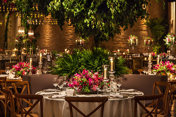 Decoração de Casamento Pink e Verde Estação São Paulo