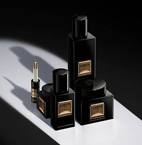 Carita luxury beauty, skincare, fragrance or cosmetics collection packaging and signature products