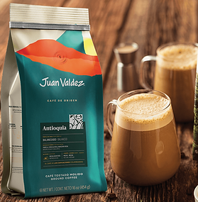 Café de Colombia Juan Valdez premium fine food & beverage product displayed in an elegant luxury setting