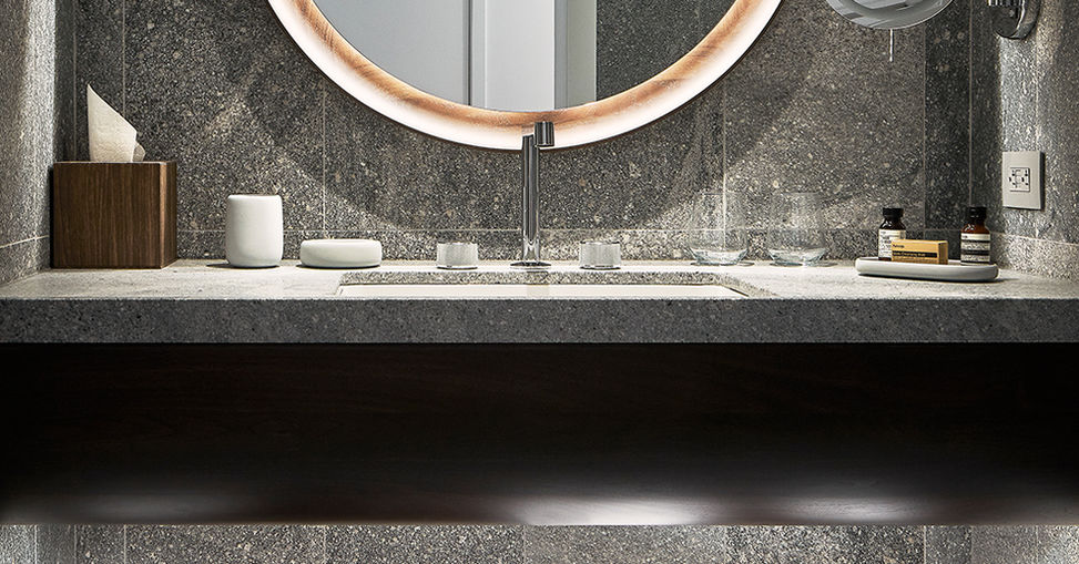 Studio Munge — Muir Autograph Collection hotel bathroom, official project image