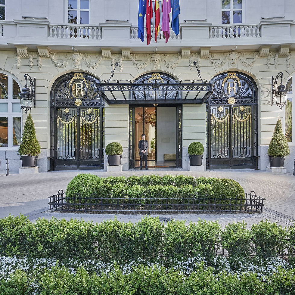 Mandarin Oriental Ritz Madrid grand ornate hotel entrance