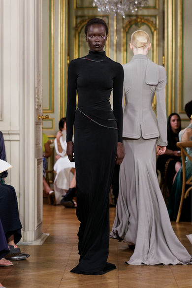 Standing Ground Fall 2026 Couture black column evening gown